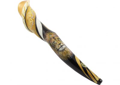 Hand-Painted Eland Shofar - The Lion of Judah For Sale | Visit ProShofar.co